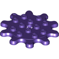 Plaatje in Gallery viewer laden, LEGO® los onderdeel Plaat Rond in kleur Donkerpaars 35443