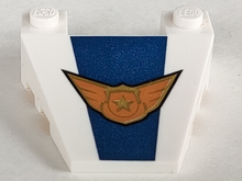 Plaatje in Gallery viewer laden, LEGO® los onderdeel Wig met Motief in kleur Wit 93348pb006