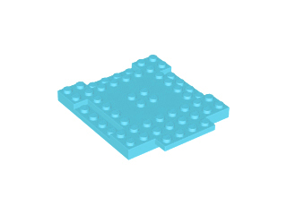 LEGO® los onderdeel Steen Aangepast Medium Azuurblauw 15624