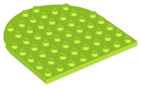 LEGO® los onderdeel Plaat Rond in kleur Limoen 41948