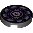 LEGO® los onderdeel Tegel Rond met Motief Zwart 14769pb251