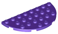 LEGO® los onderdeel Plaat Rond in kleur Donkerpaars 22888