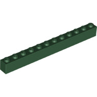 Plaatje in Gallery viewer laden, LEGO® los onderdeel Steen in kleur Donkergroen 6112
