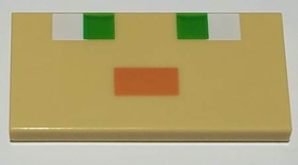 LEGO® los onderdeel Tegel met Motief Geelbruin 87079pb0554