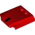 LEGO® los onderdeel Wig met Motief in kleur Rood 45677pb111