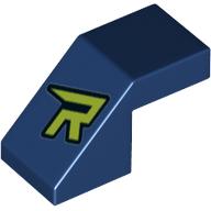 Plaatje in Gallery viewer laden, LEGO® los onderdeel Dakpan met Motief Donkerblauw 28192pb001
