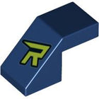 LEGO® los onderdeel Dakpan met Motief Donkerblauw 28192pb001
