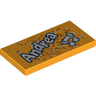 LEGO® Tegel met Motief Helder Licht Oranje 87079pb0540