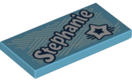 Plaatje in Gallery viewer laden, LEGO® Tegel met Motief Medium Azuurblauw 87079pb0543