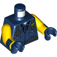 Plaatje in Gallery viewer laden, LEGO® los onderdeel Lijf met Motief Donkerblauw 973pb3391c01