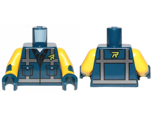 LEGO® los onderdeel Lijf met Motief Donkerblauw 973pb3391c01