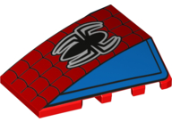 LEGO® los onderdeel Wig met Motief in kleur Rood 47753pb081