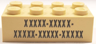 LEGO® los onderdeel Steen met Motief Geelbruin 3001pb142