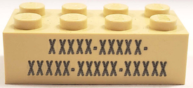 LEGO® los onderdeel Steen met Motief Geelbruin 3001pb142