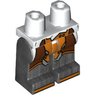 Plaatje in Gallery viewer laden, LEGO® los onderdeel Benen met Motief in kleur Wit 970c77pb09