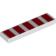 Plaatje in Gallery viewer laden, LEGO® los onderdeel Tegel met Motief in kleur Wit 2431pb0556