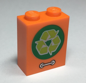 LEGO® los onderdeel Steen met Motief Oranje 3245cpb090