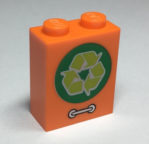 LEGO® los onderdeel Steen met Motief Oranje 3245cpb090