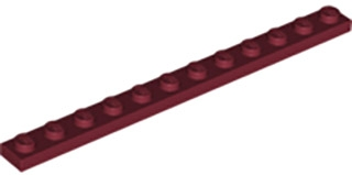 LEGO® los onderdeel Plaat Algemeen in kleur Donkerrood 60479