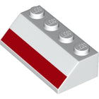 LEGO® los onderdeel Dakpan met Motief in kleur Wit 3037pb052