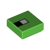 LEGO® los onderdeel Tegel met Motief Fel Groen 3070pb129