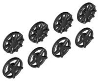 Plaatje in Gallery viewer laden, LEGO® los onderdeel Wiel Accessoire in kleur Zwart 18978