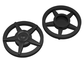 LEGO® los onderdeel Wiel Accessoire in kleur Zwart 18978a