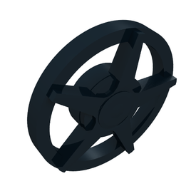 LEGO® los onderdeel Wiel Accessoire in kleur Zwart 18978a