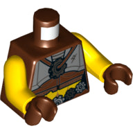 Plaatje in Gallery viewer laden, LEGO® Lijf met Motief Roodachtig Bruin 973pb3447c01