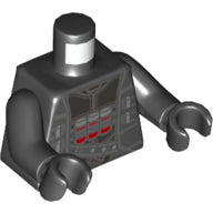 Plaatje in Gallery viewer laden, LEGO® los onderdeel Lijf met Motief Zwart 973pb3388c01