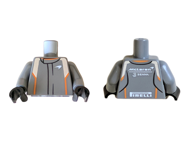 LEGO® Lijf met Motief Donker Blauwachtig Grijs 973pb3505c01