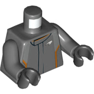 Plaatje in Gallery viewer laden, LEGO® Lijf met Motief Donker Blauwachtig Grijs 973pb3505c01
