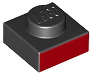LEGO® los onderdeel Plaat met Motief Zwart 3024pb012