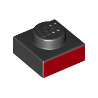 LEGO® los onderdeel Plaat met Motief Zwart 3024pb012