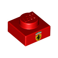 Plaatje in Gallery viewer laden, LEGO® los onderdeel Plaat met Motief in kleur Rood 3024pb013