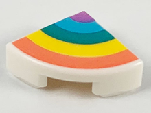 Plaatje in Gallery viewer laden, LEGO® los onderdeel Tegel Rond met Motief Wit 25269pb008