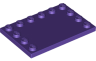 LEGO® los onderdeel Tegel Aangepast Donkerpaars 6180
