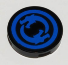 LEGO® los onderdeel Tegel Rond met Motief Zwart 14769pb246