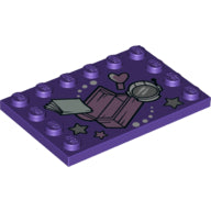 Plaatje in Gallery viewer laden, LEGO® Tegel Aangepast met Motief Donkerpaars 6180pb116