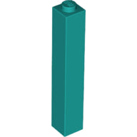 Plaatje in Gallery viewer laden, LEGO® los onderdeel Steen in kleur Donker Turkoois 2453b