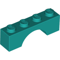 Plaatje in Gallery viewer laden, LEGO® los onderdeel Steen Boog in kleur Donker Turkoois 3659