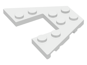 LEGO® los onderdeel Wig Plaat in kleur Wit 47407