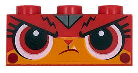 LEGO® los onderdeel Steen met Motief in kleur Rood 3622pb105