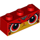 LEGO® los onderdeel Steen met Motief in kleur Rood 3622pb105