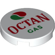 LEGO® los onderdeel Tegel Rond met Motief Wit 14769pb243