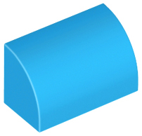 Plaatje in Gallery viewer laden, LEGO® los onderdeel Dakpan Gebogen Donker Azuurblauw 37352