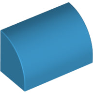 Plaatje in Gallery viewer laden, LEGO® los onderdeel Dakpan Gebogen Donker Azuurblauw 37352