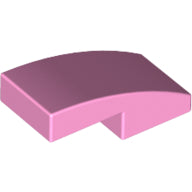 LEGO® los onderdeel Dakpan Gebogen in kleur Fel Roze 11477