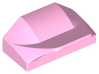 LEGO® los onderdeel Dakpan Gebogen in kleur Fel Roze 47458