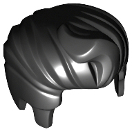 Plaatje in Gallery viewer laden, LEGO® los onderdeel Haar in kleur Zwart 98371